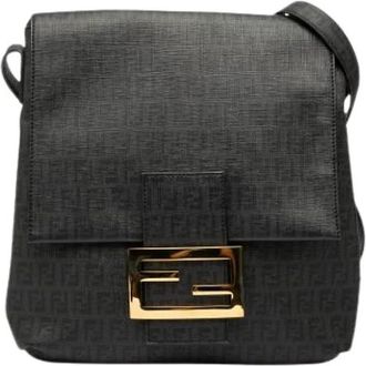 Fendi Pre-owned Vintage Canvas Crossbody Bag - Dames - Vintage Schoudertas - Zwart - ONE Size - Vintage