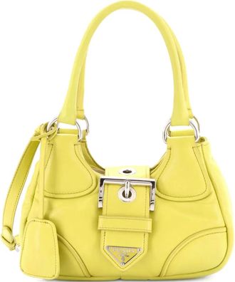 Prada Re-Edition 2002 Moon Handle gewatteerde leren tas - Geel