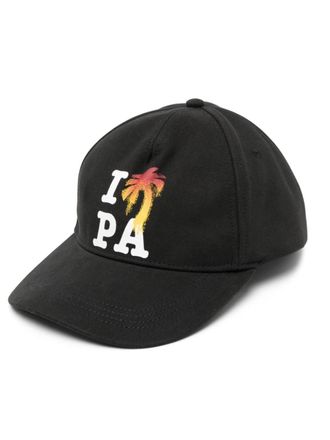 Palm Angels Pet met logoprint - Zwart