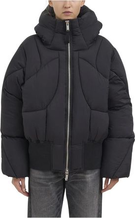 Thom Krom Donsjack met capuchon - Dames - Jassen - Zwart - Maat: S Leer