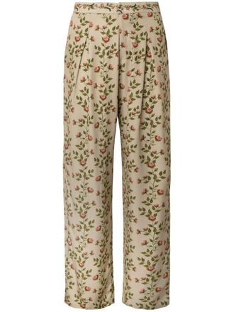 Agua Bendita Florecer flared trousers - Neutrals