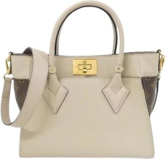 Louis Vuitton Pre-owned Vintage Canvas Handtas - Dames - Vintage Handtas - Beige - ONE Size - Leer - Vintage