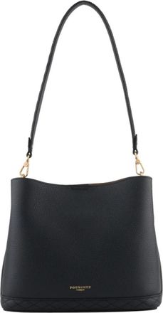 Pourchet Manhattan GM Schoudertas - Dames - Schoudertassen - Zwart - ONE Size - Leer - Tassen