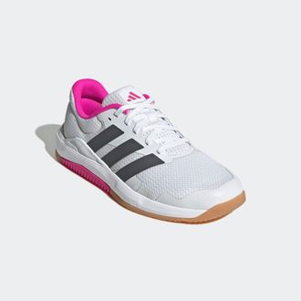 adidas Trainingsschuh ADIDAS PERFORMANCE DROPSET BASE, Damen, Gr. 38,5, weiss (cloud wei&szlig;, grau five, shock pink), Textil, Schuhe Trainingsschuh