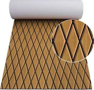 OEM Suelo De Espuma Eva De Imitaci&oacute;n Teca De 240 X 45 Cm Para Barcos, Yates, Barcos A Motor Y Kayaks. L&aacute;mina Autoadhesiva Impermeable