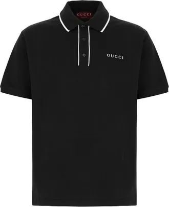 Gucci Polo Shirts, male, Black, Size: M Polo