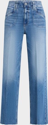 Paige Anessa Raw Hem Jeans with Utility Pockets