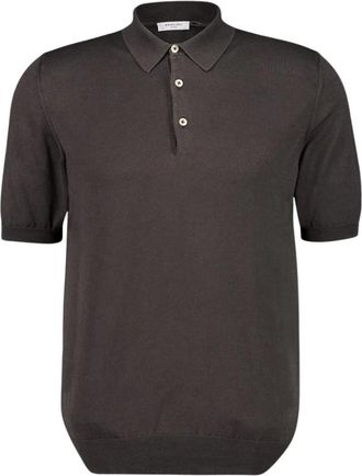 Boglioli Donkergrijze Katoenen Poloshirt - Heren - Polos - Grijs - XL - Katoen - Tops