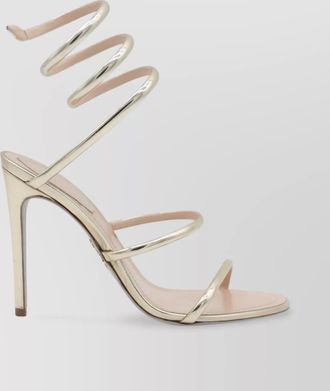 Rene Caovilla metallic spiral strap sandals