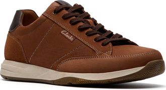 Clarks Townview 26184717 Sneakers Mens Tan Leather Athletic Trainer Shoes MEW886