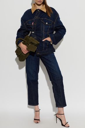 Dsquared2 Insulated Denim Jacket, Womens, Navy Blue