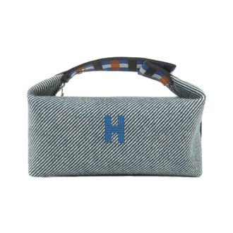 Herm&egrave;s Green Wool Pouch (Pre-Owned)