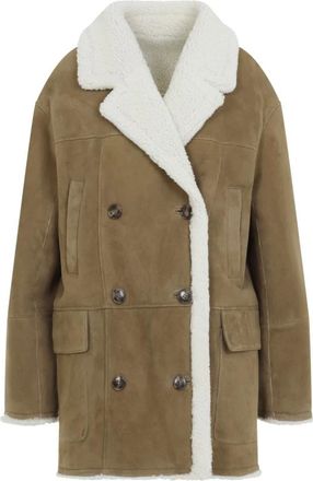 Yves Salomon Cappotto Corto in Shearling - - Coats - Donna - Beige - S