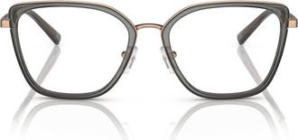 Emporio Armani 52mm Cat Eye Optical Glasses in Rose Gold /Grey /Demo Lens at Nordstrom