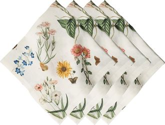 Juliska Floral Garden Set of 4 Linen Napkins in Multi at Nordstrom