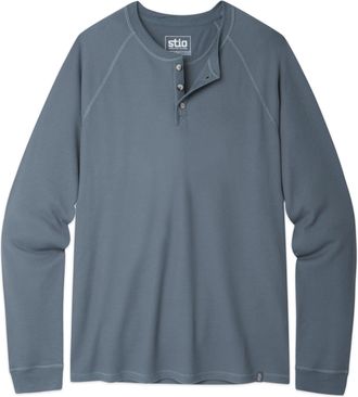 Stio | Mens Wister Waffle Henley Top, Size Extra Large in Stormy Weather
