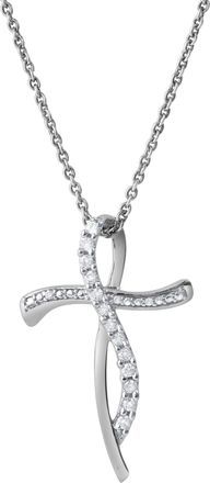 LuvMyJewelry Elarith Curve 0.15 Cts Natural Diamond 14K Gold Pendant