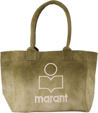 Isabel Marant Tassen, Dames, Groen, ONE Size, Katoen, Yenky Zipped Tote Bag