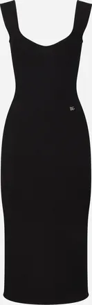 Dolce & Gabbana Sleeveless Viscose Knit Dress - Woman Dresses Black 36