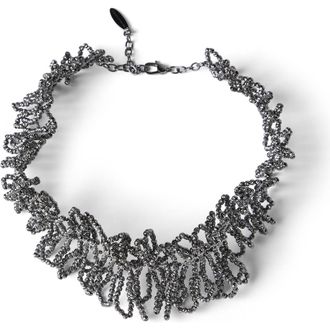 Brunello Cucinelli Sterling Silver choker in Lignite Grey at Nordstrom