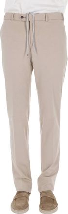 Pantaloni Torino Pantalon in zomerjersey Slim jogger fit - Heren - Chinos - Beige - S - Broeken