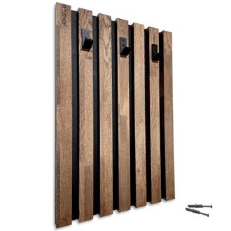OEM Perchero De Pared Lamele De 40 Cm, Marr&oacute;n