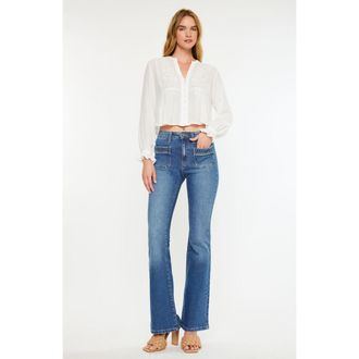 Kancan Kasey High Rise Flare Jeans in Medium Wash at Nordstrom, Size 26