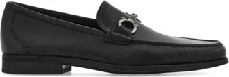 Ferragamo Gancini Ornament Loafer - Heren - Loafers - Zwart - 43 EU - Nylon - Schoenen