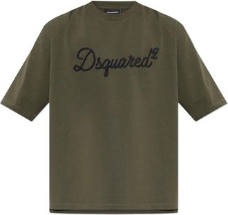 Dsquared2 Logo T-Shirt - Heren - T-shirts - Groen - M - Katoen - Tops