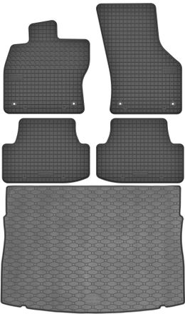 OEM Juego De Alfombrillas De Goma Para Coche Y Alfombrilla Para Maletero Para Vw Golf Vii Hatchback (2012-2019)