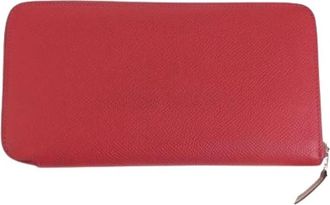 Herm&egrave;s Pre-owned Azap Silkin Lange Portemonnee Rood - Dames - Vintage Accessoires - Rood - ONE Size - Leer - Vintage