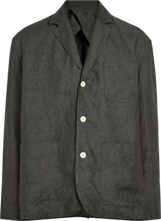 Jacquemus La Veste Pastro Striped Linen Jacket - Dark Grey - 52 (IT52 / XL)
