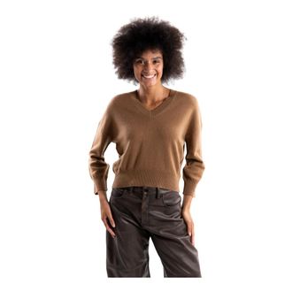 Marella Maglione Scollo a V Mlseditore - - Knitwear - Donna - Marrone - XL