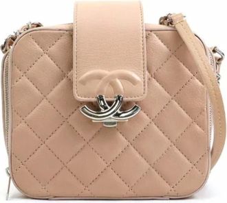 Chanel Pre-owned Cross Body Bags, female, Pink, Size: ONE SIZE Pre-owned Leather chanel-bags