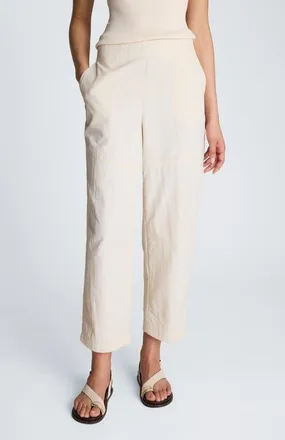 Kenneth Cole Barrel Leg Pull-On Nylon Pants in Oyster at Nordstrom, Size X-Large