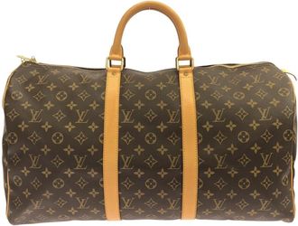 Louis Vuitton Marron Coated Canvas Boston Bag (Pre-Owned)