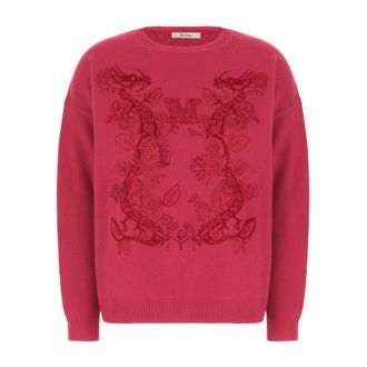 Max Mara Stijlvolle Gebreide Kleding Collectie - Dames - Truien - Rood - Maat: XL Wol