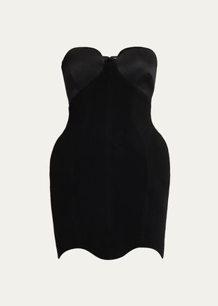 Et Ochs Calvin Strapless Sweetheart Combo Mini Dress