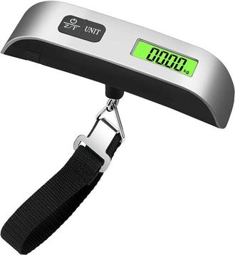 Elle Balanza Digital Para Equipaje, 50 Kg, Indicador De Temperatura, Pantalla Lcd Retroiluminada, Alta Precisi&oacute;n, Ideal Para Maletas Y Viajes
