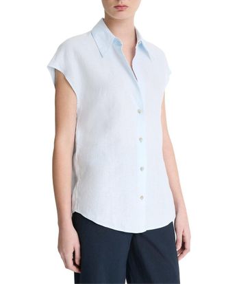 Vince Linen Button Blouse