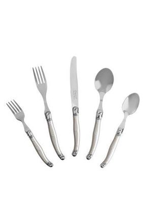 French Home 20-Piece Laguiole Flatware Set in Pewter at Nordstrom Rack