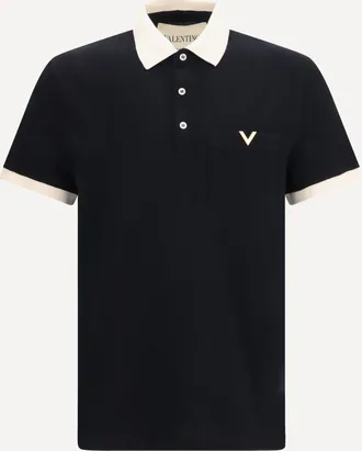 Valentino Polo with contrast trims Male S