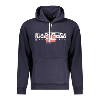 Napapijri Mens Geographic Hoodie Np0a4g70402 - Dark Blue Cotton - Size 2XL