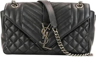 Saint Laurent Pre-owned Classic Small Satchel Leren Schoudertas - Dames - Vintage Schoudertas - Zwart - ONE Size - Leer - Vintage