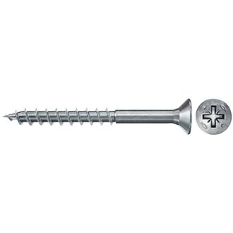 Fischer 1.000x Power-fast Ii Fpf Ii Czp 3 X 45 Mm Bc Cabeza Avellanada Con Ranura Cruzada Pz1 Rosca Parcial Galvanizada Azul Pasivada - 670053