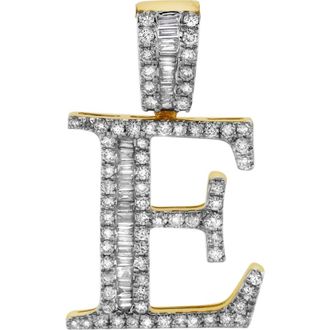 LuvMyJewelry E Initial Diamond Pendant 10K Yellow Gold - 0.6 Carats at Nordstrom