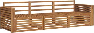 vidaXL Conjunto De Sof&aacute;s De Exterior 3 Uds. Natural Vidaxl