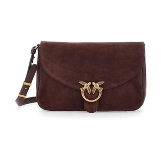 Pinko Love Satchel Classic - Dames - Schoudertassen - Rood - ONE Size - Katoen - Tassen