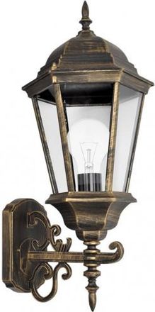 Fabrilamp Fabrilamp - Aplique Exterior Aluminio Regulus 1xe27 Neg/oro 54x25x27 Cm Ip44