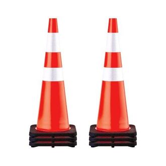 OEM 6er-pack 36-zoll-verkehrskegel, Sicherheits-stra&szlig;enparkkegel Mit Schwarzer Beschwerter Basis, Orangefarbene Pvc-verkehrssicherheitskegel, Gefahrenkege